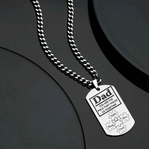 Father's Day Puzzle Gifts Men's Necklace Engraved Necklace You Are The Piece That Holds Us Together