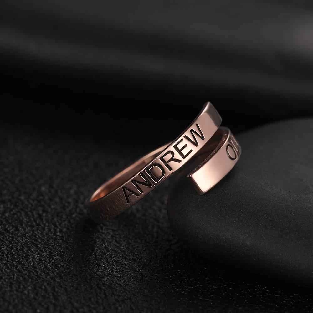 Custom Engraved Two Names Ring Copper