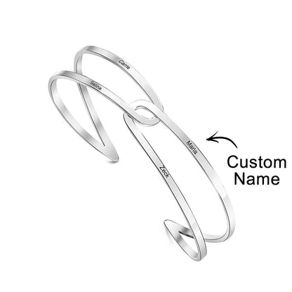 Personalised Adjustable Couple Bracelet | Engraved Bridesmaid Gift