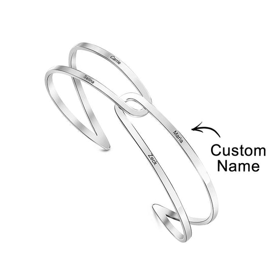 Personalised Adjustable Couple Bracelet | Engraved Bridesmaid Gift