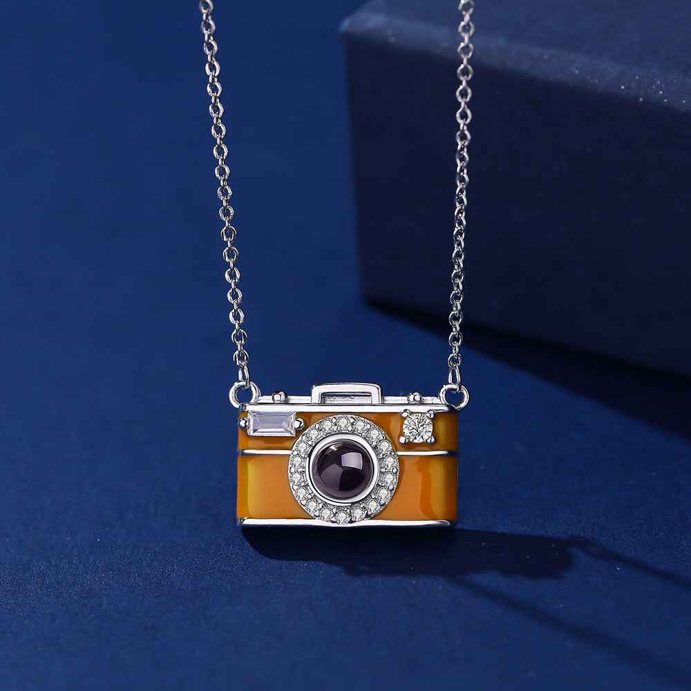 Personalized Photo Necklace Projection Gem Camera Necklace Anniversary Gifts for Her