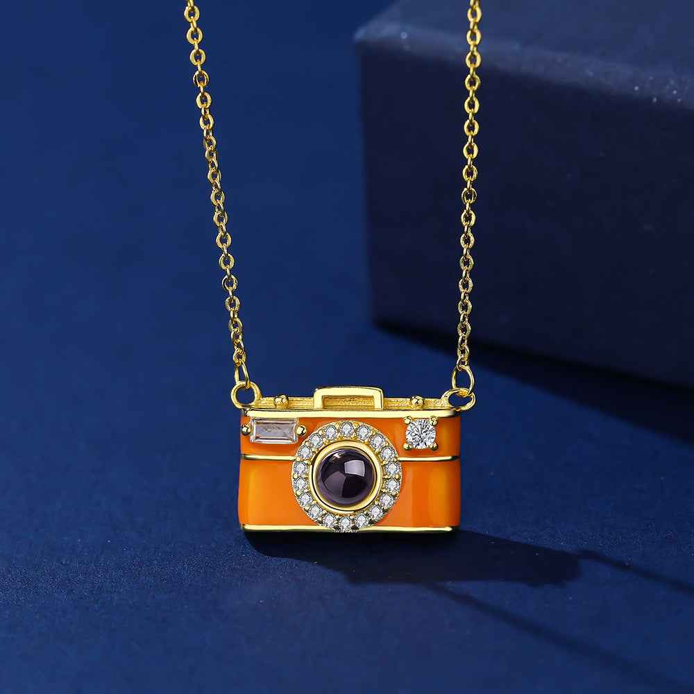 Personalized Photo Necklace Projection Gem Camera Necklace Anniversary Gifts for Her
