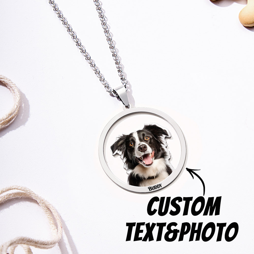 Personalised Pet Photo Necklace - Custom Pet Lover Gift