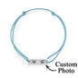 Personalised Eyes Photo Bracelet | Custom Engraved Love Gift | Adjustable Stainless Steel