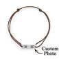 Personalised Eyes Photo Bracelet | Custom Engraved Love Gift | Adjustable Stainless Steel
