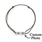 Personalised Eyes Photo Bracelet | Custom Engraved Love Gift | Adjustable Stainless Steel