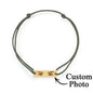 Personalised Eyes Photo Bracelet | Custom Engraved Love Gift | Adjustable Stainless Steel