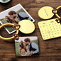 Personalised photo keyring lifestyle shot showing compact, portable calendar keyring perfect for weddings, anniversaries, Mother’s Day or memorial gifts