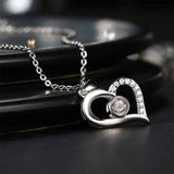 Photo Projection Necklace With Eternal Flower Jewelry Box Gifts for Mum - 2 Colors