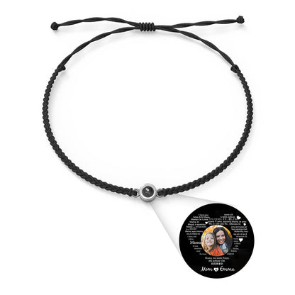 Personalised Photo Projection Charm Bracelet | I Love You in 100 Languages | Custom Birthday Gift