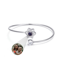 Personalised Photo Projection Bracelet | Engraved Heart Jewellery Gift