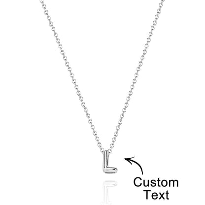 Personalised 3D Bubble Letters Name Necklace - Unique Gift for Loved Ones