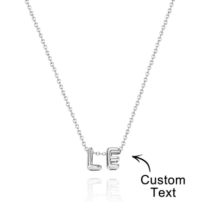 Personalised 3D Bubble Letters Name Necklace - Unique Gift for Loved Ones
