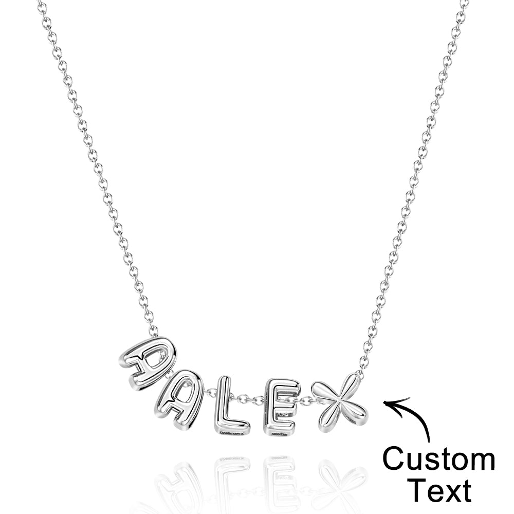 Personalised 3D Bubble Letters Name Necklace - Unique Gift for Loved Ones