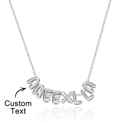 Personalised 3D Bubble Letters Name Necklace - Unique Gift for Loved Ones