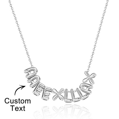 Personalised 3D Bubble Letters Name Necklace - Unique Gift for Loved Ones