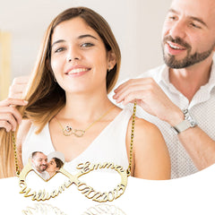 Personalised Infinity Name Necklace - Custom Silver Necklace for Her | Anniversary & Wedding Gift