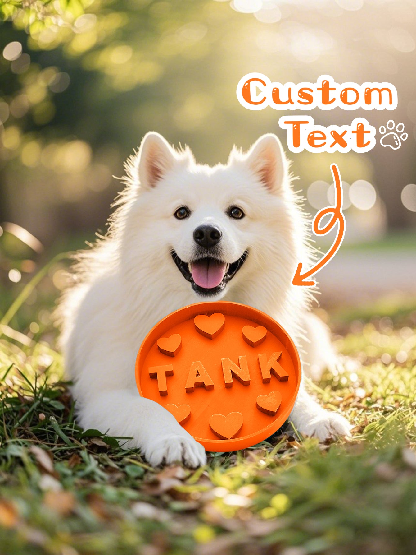 Packaged personalised slow feeder dog bowl ready for dispatch, ideal personalised name gift for pet owners