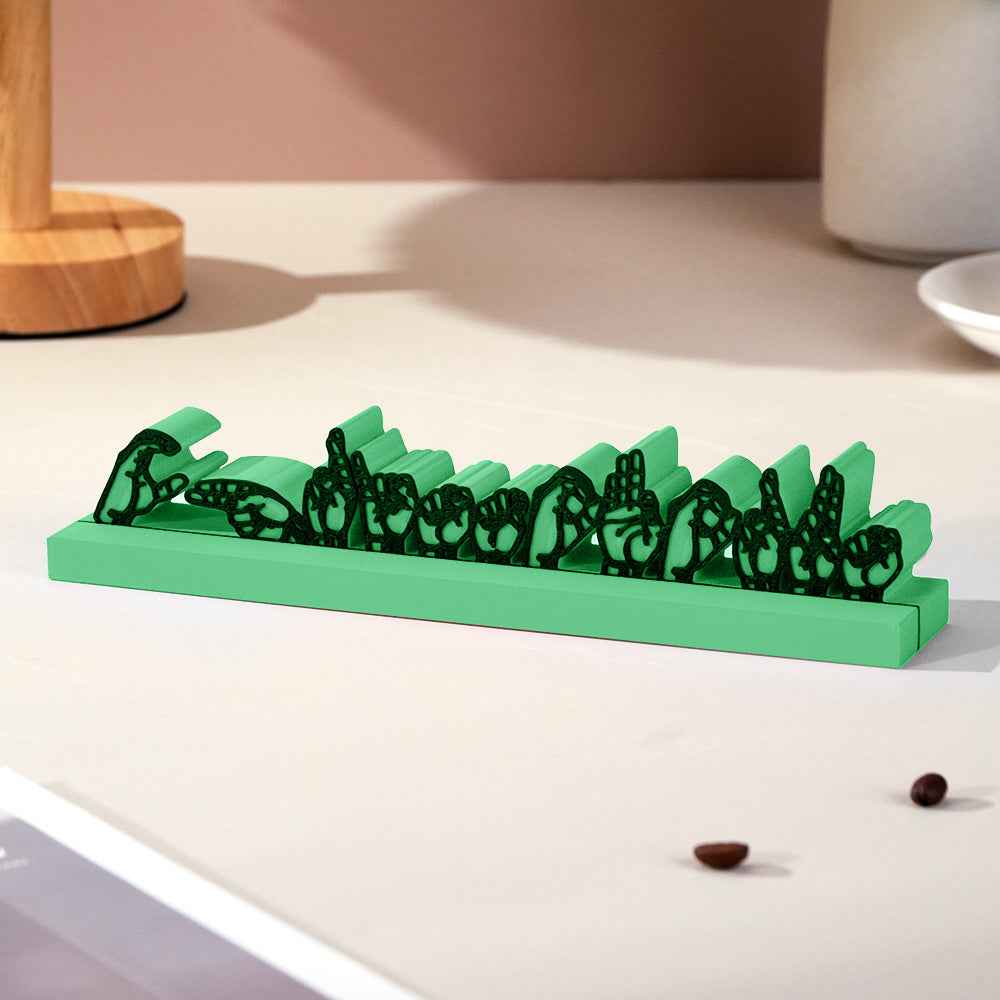 Personalized 3D Printed Sign Language Desk Name Plate Sign Interpreter Gift Teacher Gift