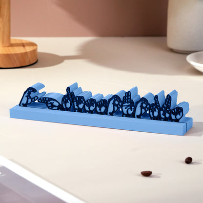 Personalised 3D Printed Sign Language Desk Name Plate - Custom Interpreter & Teacher Gift