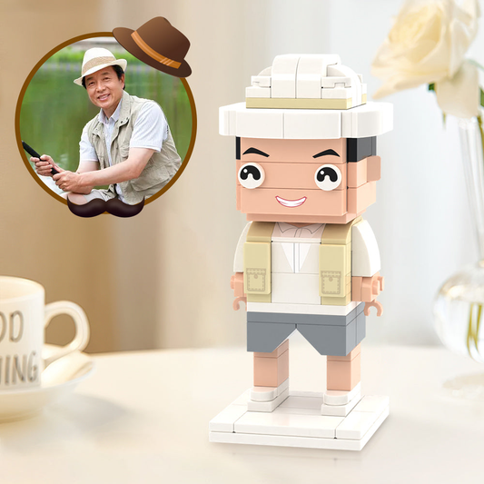 Surprise Father's Day Gifts Custom 1 Person Brick Figure Custom Brick Figures Small Particle Block Toy - PhotoOnGifts