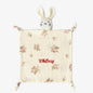 Detail of the embroidery and edges on the baby comforter