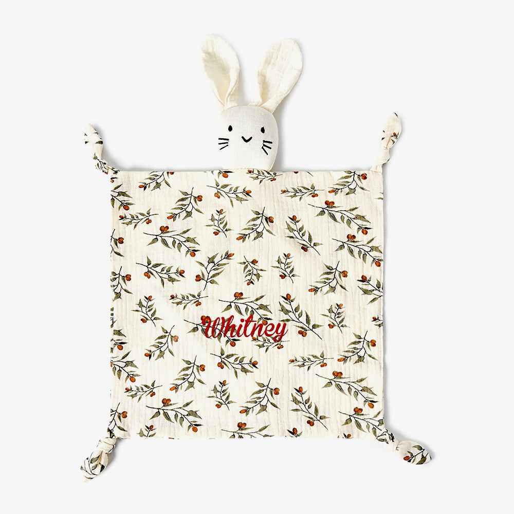 Personalized Soothe Towel Bibs Soft Sleeping Dolls with Embroidered Name Gift for Baby