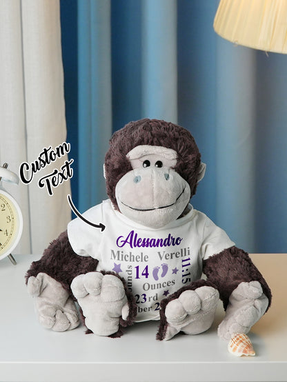 Collection of hairstyle choices for personalised animal plush toy — custom options to match newborn features