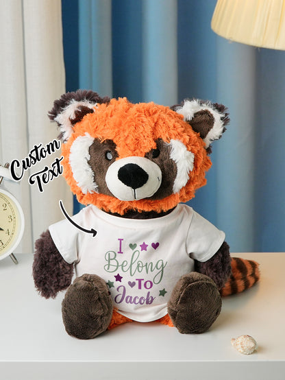 Personalised plush displayed on a cot to show decorative nursery use as a birth announcement keepsake