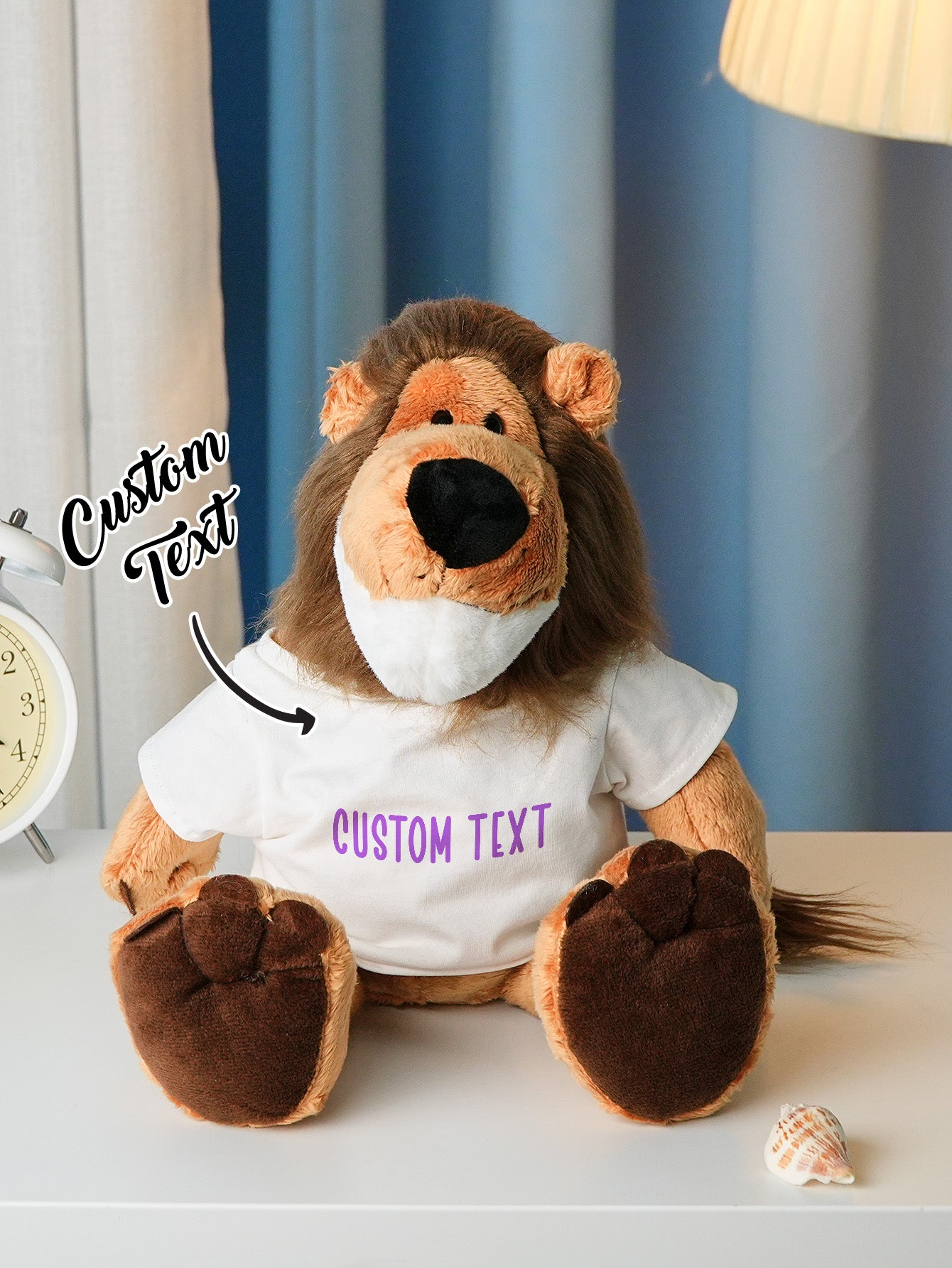 Close-up of bespoke nose and mouth embroidery on customised baby plush — handcrafted birth announcement keepsake