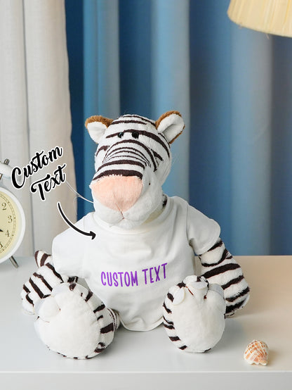 Comparison of fixed head and moveable head personalised plush examples to guide customisation choices