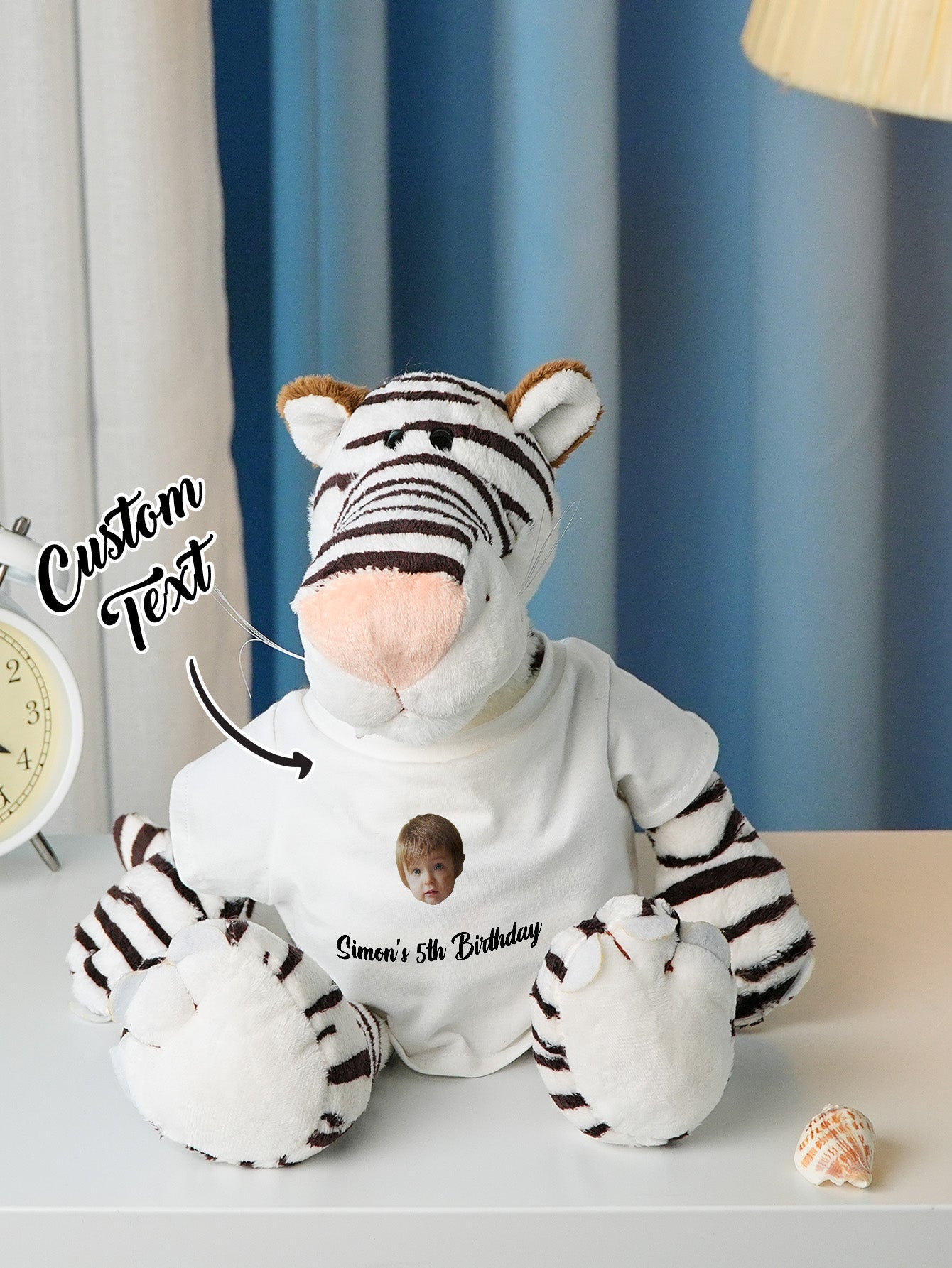 Personalised Baby Gift — Custom Animal Plush Toy Birth Announcement