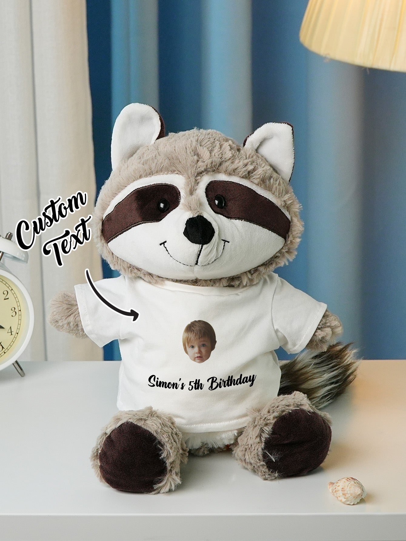 Personalised Baby Gift — Custom Animal Plush Toy Birth Announcement