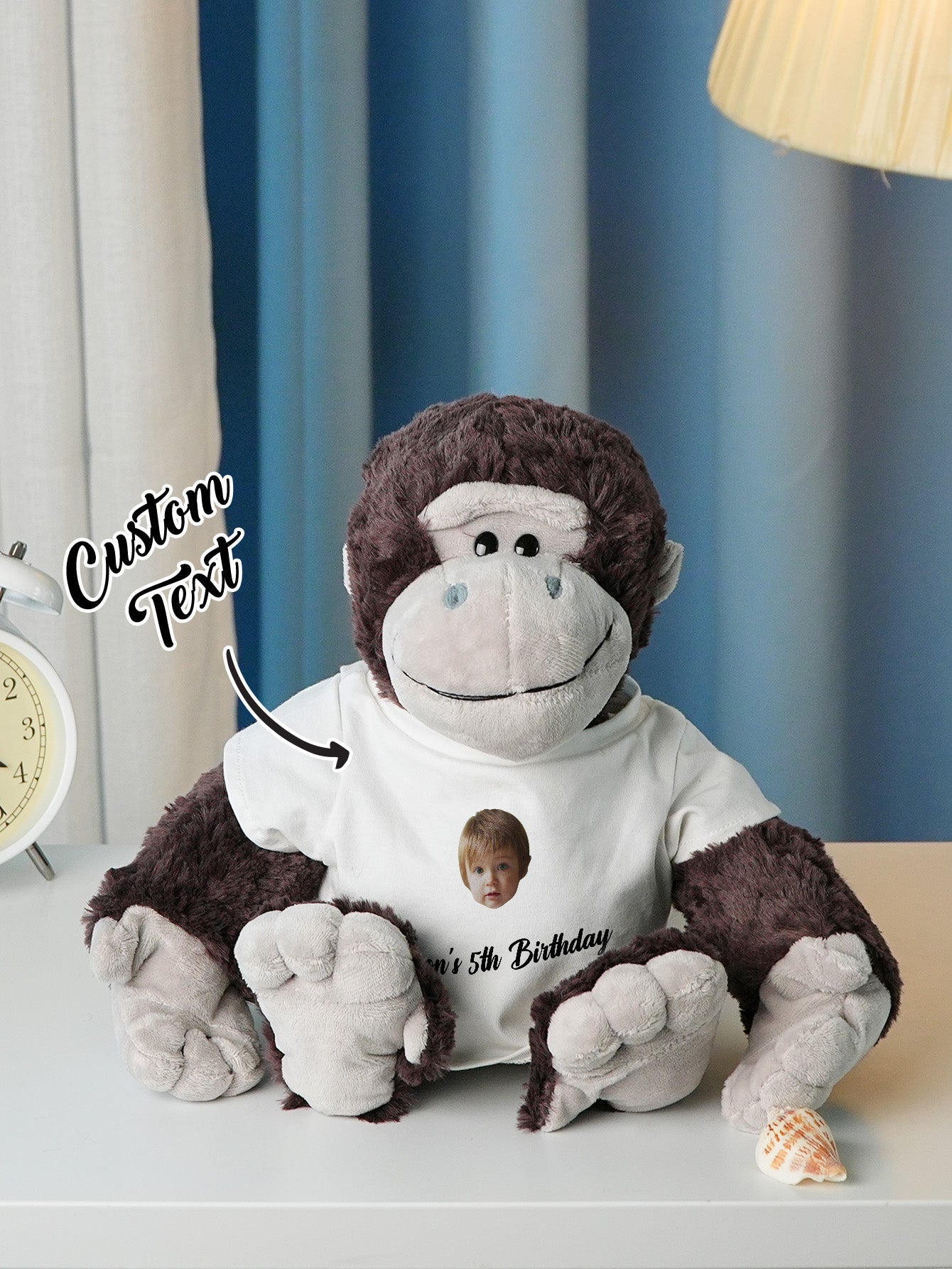 Personalised Baby Gift — Custom Animal Plush Toy Birth Announcement
