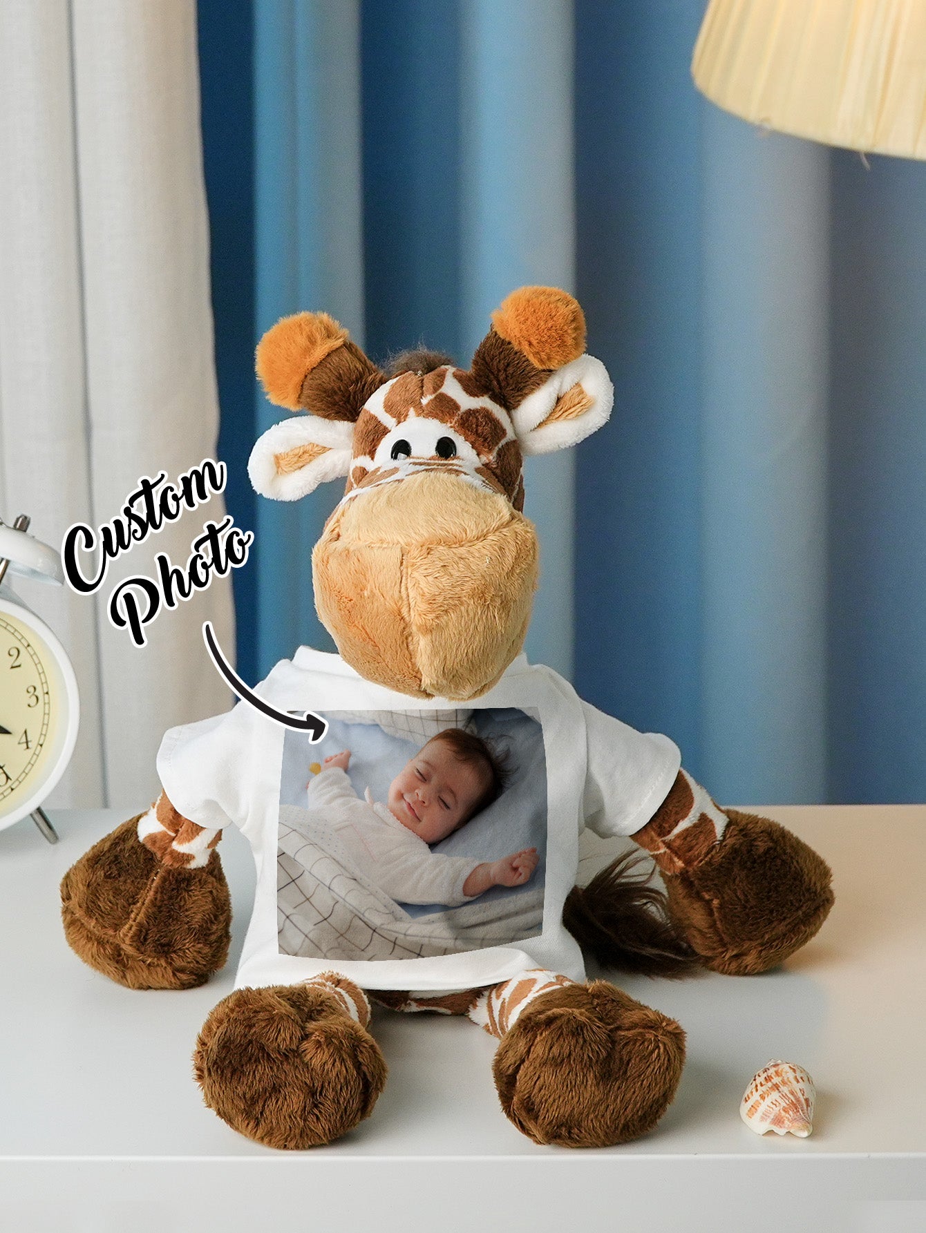 Personalised Baby Gift — Custom Animal Plush Toy Birth Announcement