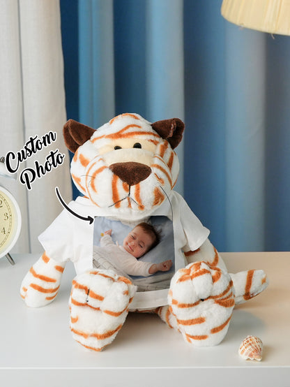 Personalised Baby Gift — Custom Animal Plush Toy Birth Announcement