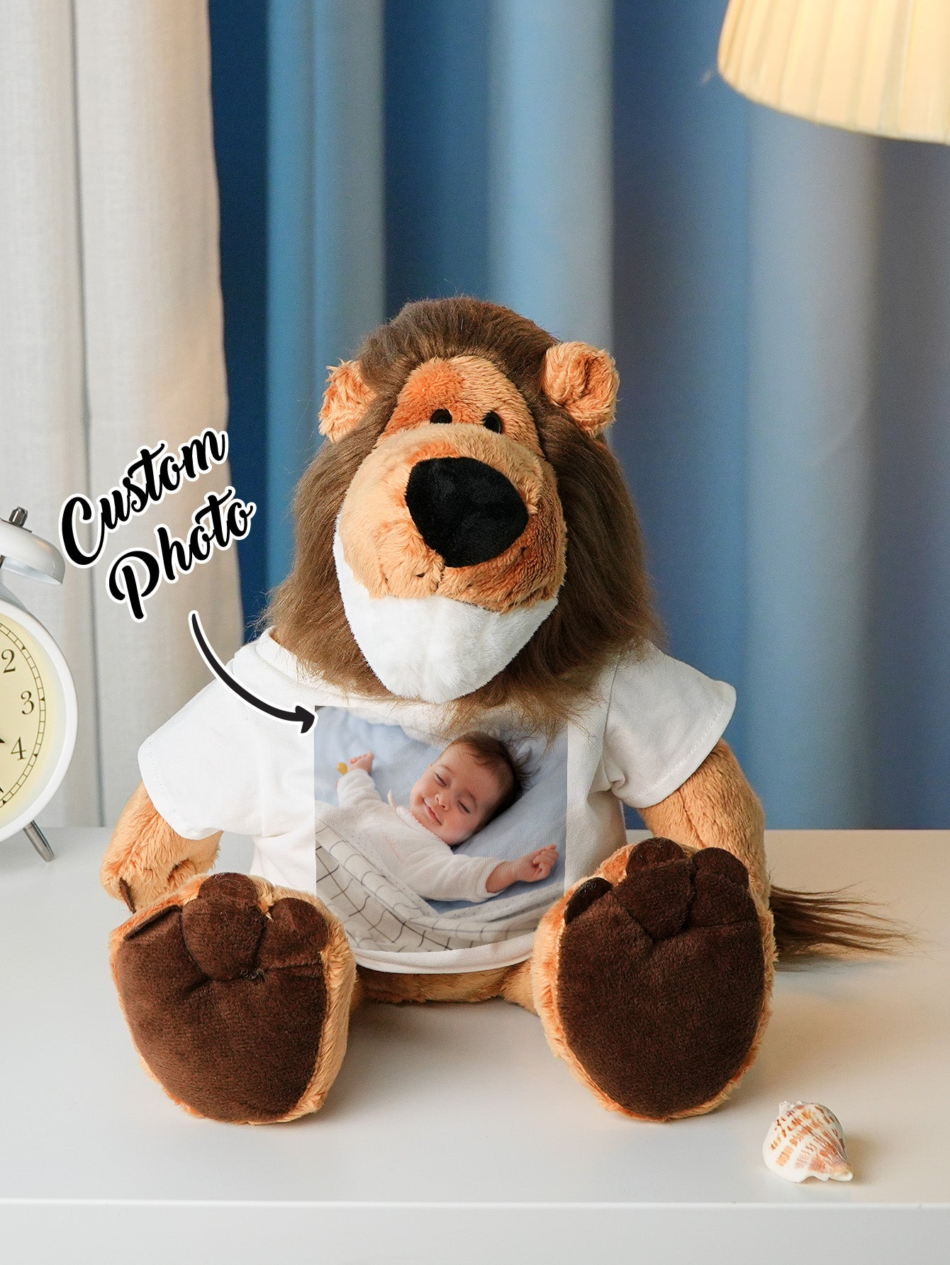 Personalised Baby Gift — Custom Animal Plush Toy Birth Announcement
