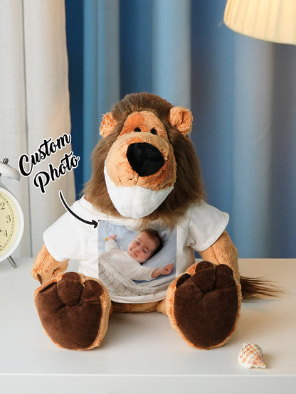 Personalised Baby Gift — Custom Animal Plush Toy Birth Announcement