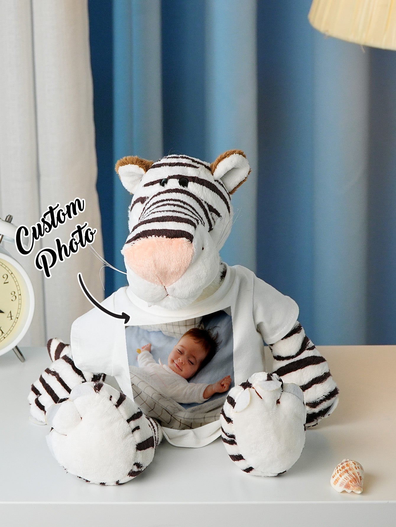 Personalised Baby Gift — Custom Animal Plush Toy Birth Announcement