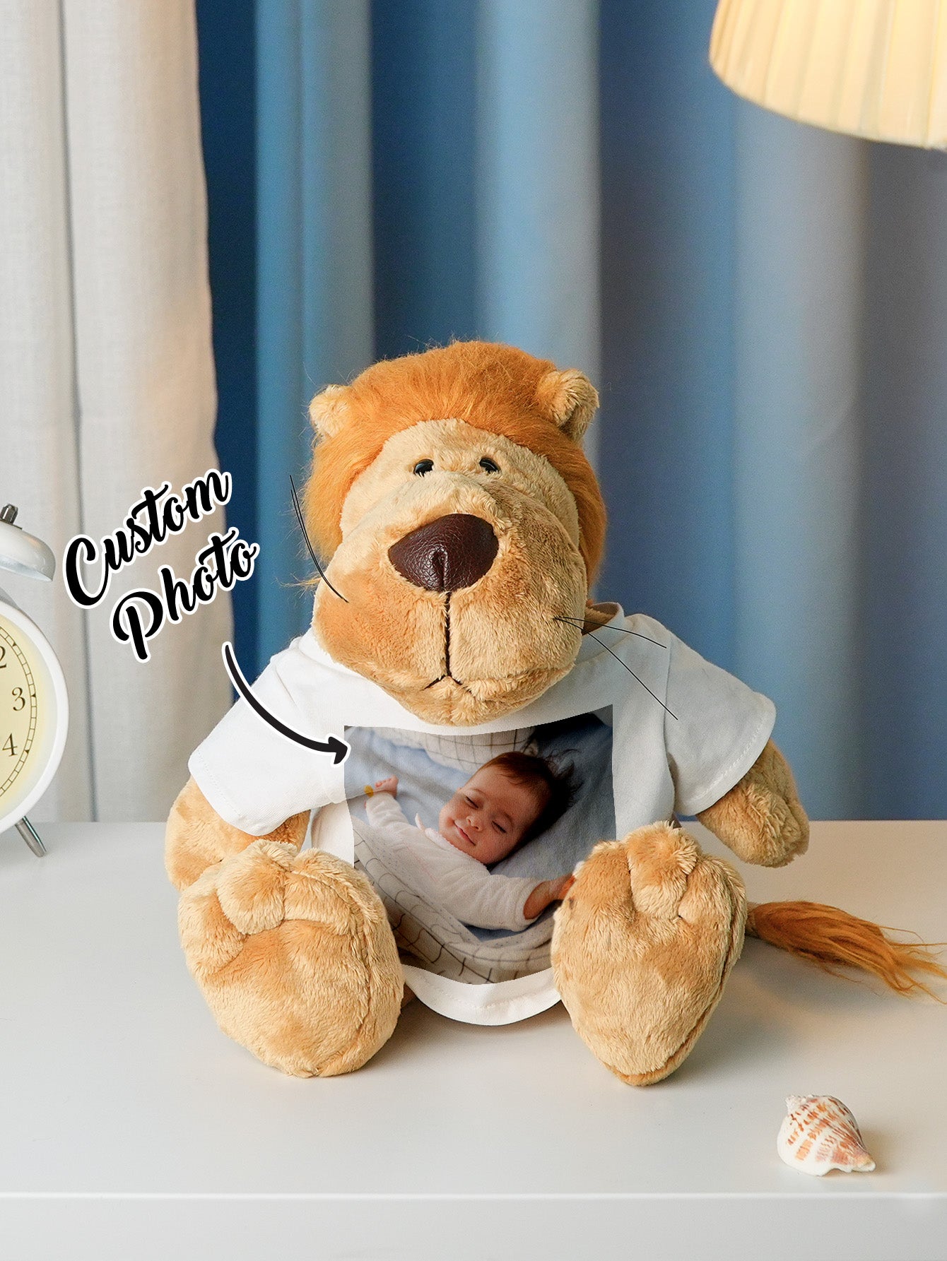 Personalised Baby Gift — Custom Animal Plush Toy Birth Announcement