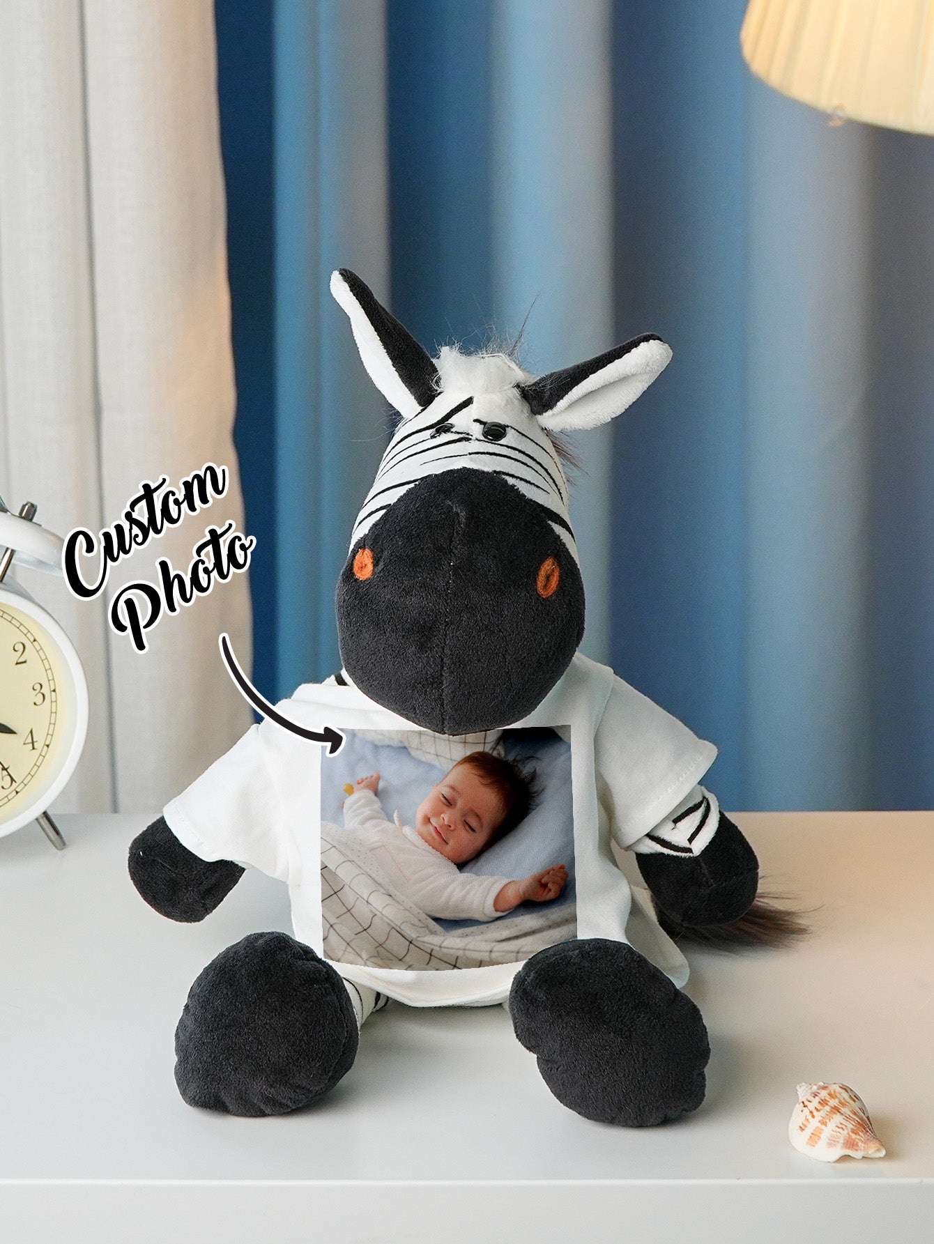 Personalised Baby Gift — Custom Animal Plush Toy Birth Announcement