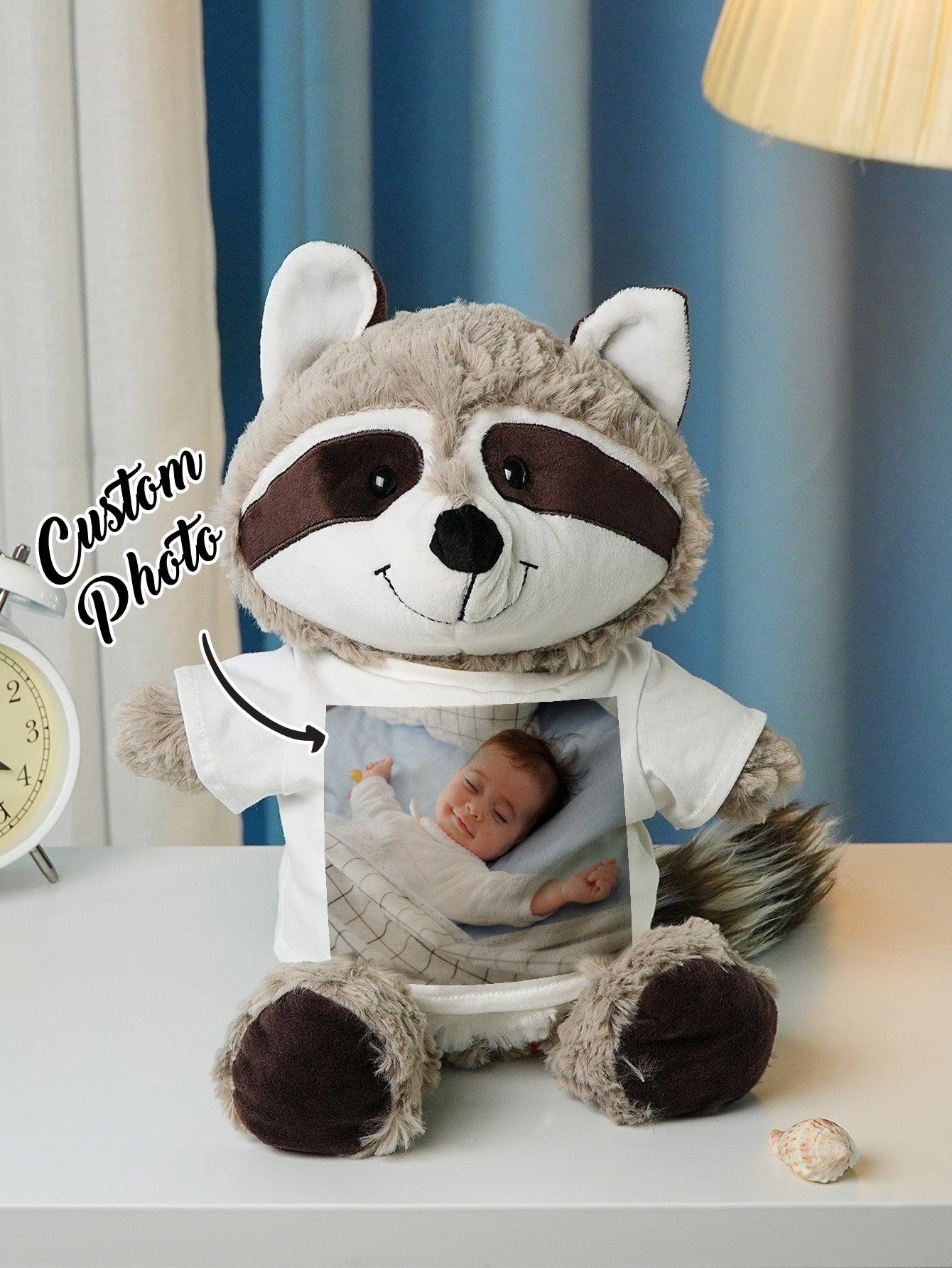 Personalised Baby Gift — Custom Animal Plush Toy Birth Announcement