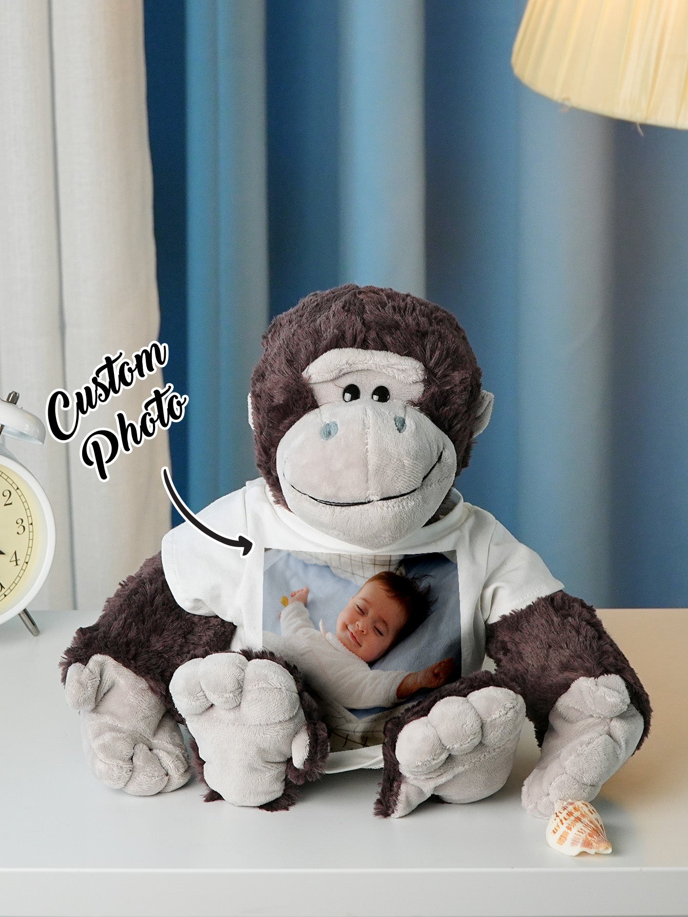 Personalised Baby Gift — Custom Animal Plush Toy Birth Announcement