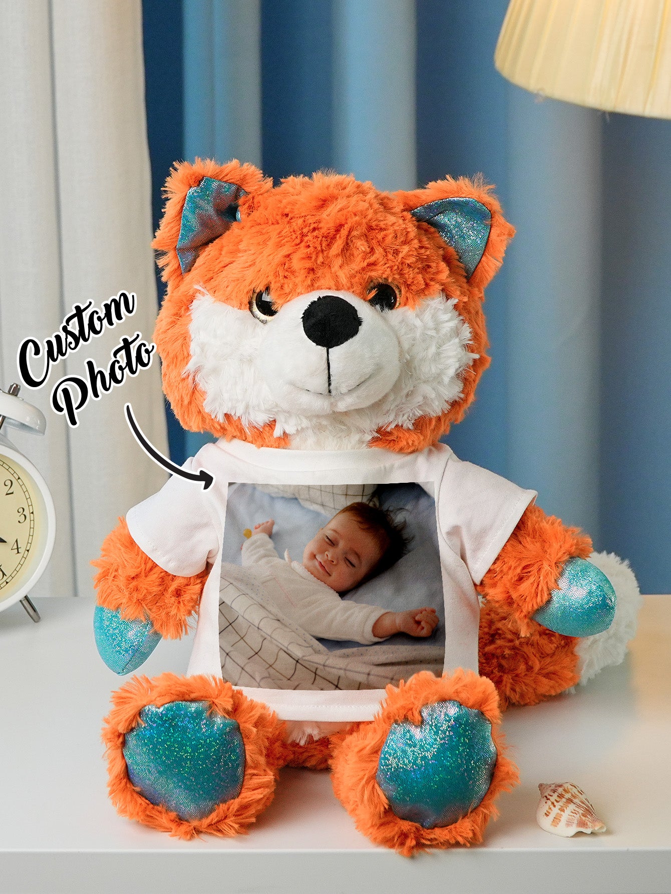 Personalised Baby Gift — Custom Animal Plush Toy Birth Announcement