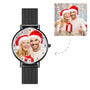 Engraved Women's Black Alloy Bracelet Photo Watch 36mm Christmas Gifts