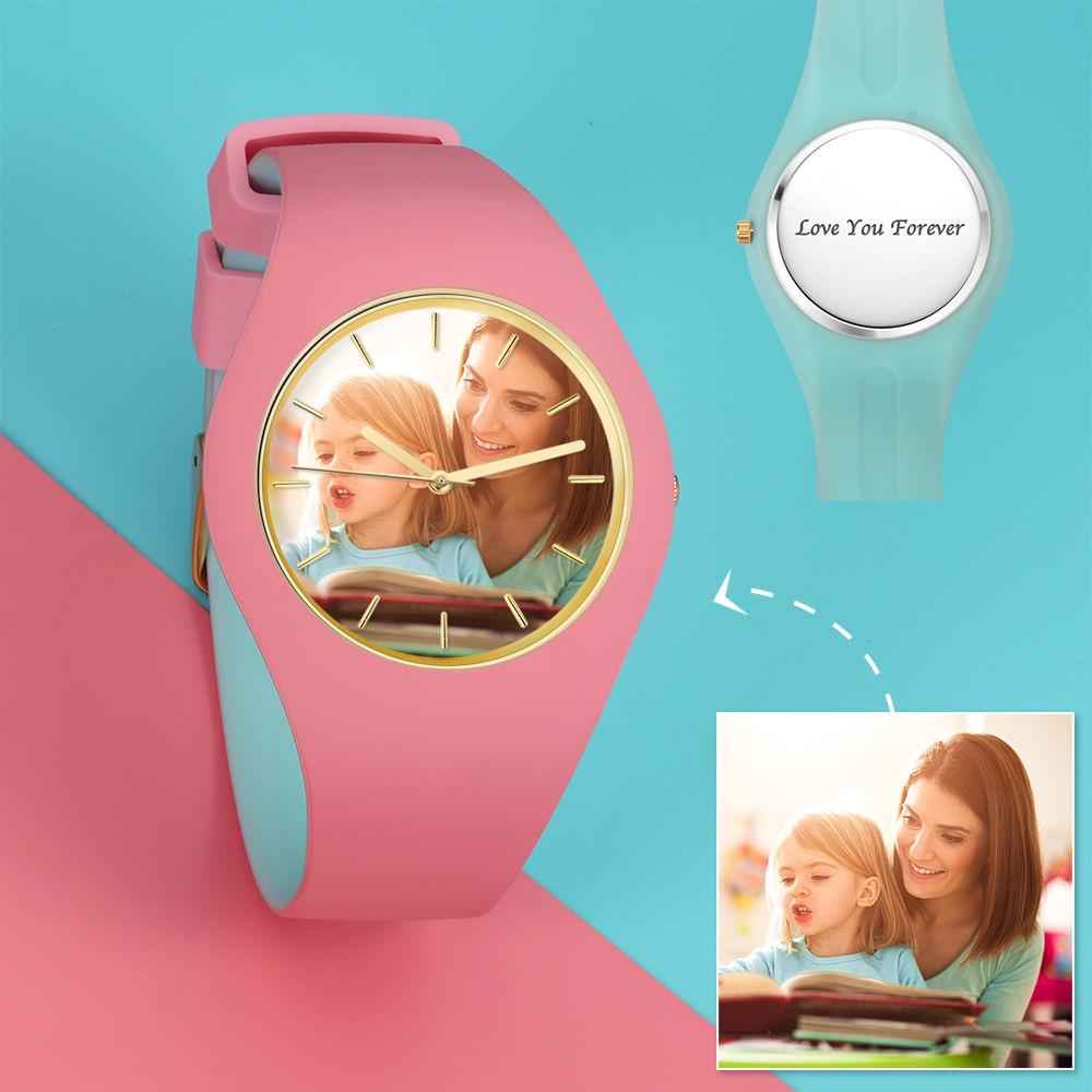 Unisex Custom Silicone Photo Watch 41mm