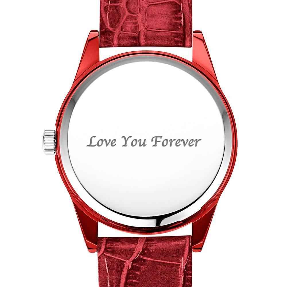 Personalized Men's Photo Watch with Leather Strap