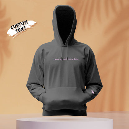 Gift-ready personalised hoodie shown in premium packaging — perfect for Valentine's Day or anniversary presents