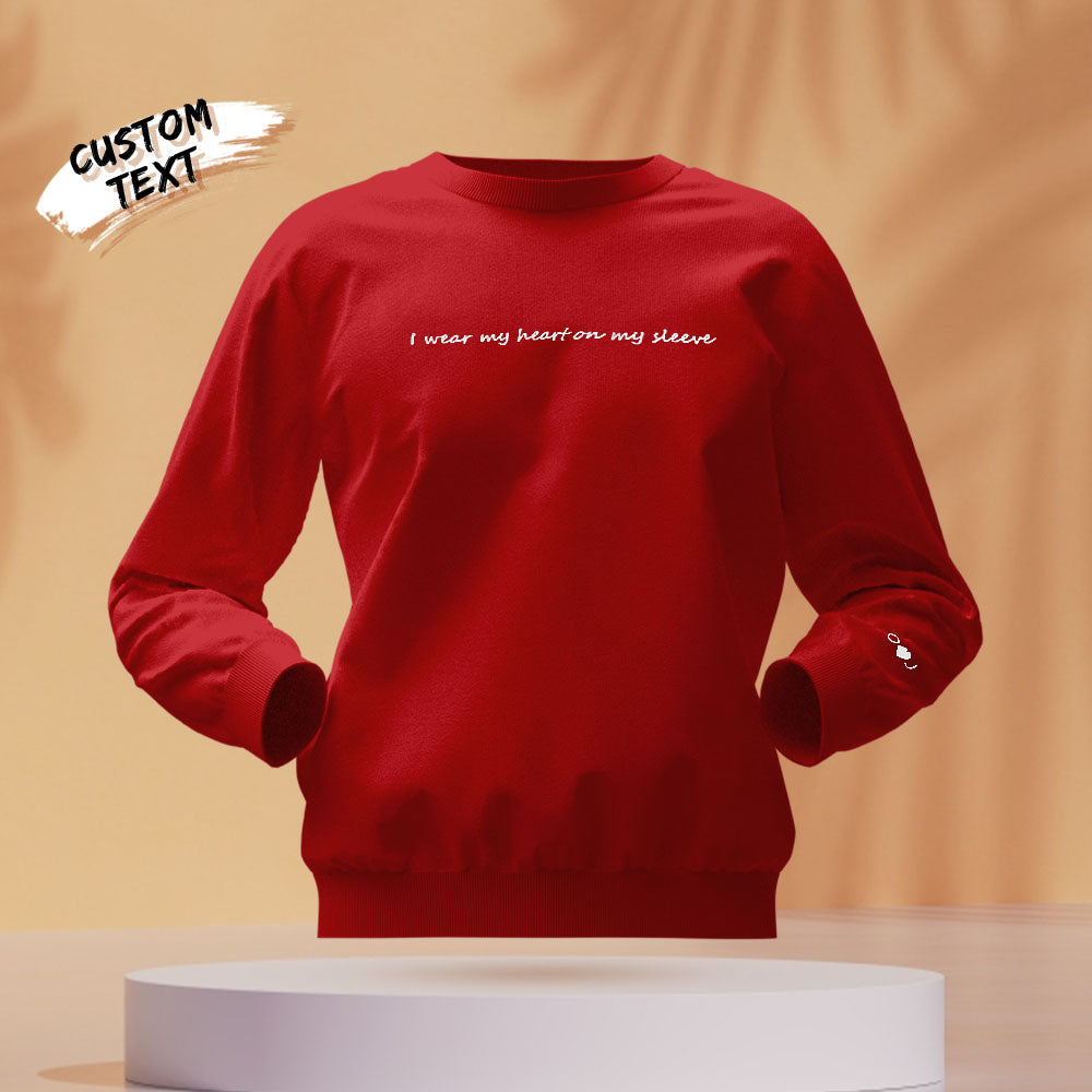 Array showing colour options for the personalised 'Heart On My Sleeve' hoodie – choose from 10 colours for a tailored gift