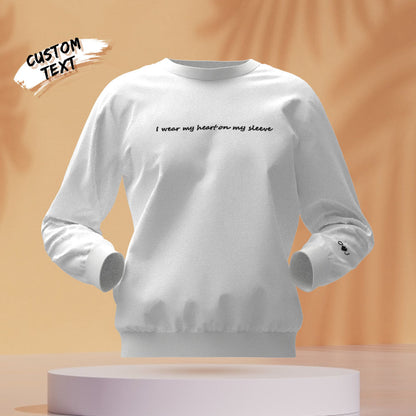 Back view of personalised round-neck hoodie displaying neat stitching and quality embroidery – a memorable anniversary gift